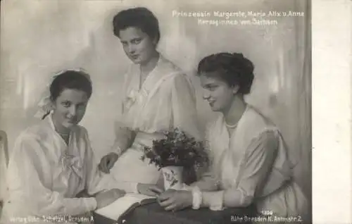 Ak Prinzessin Margarete, Maria Alix, Anna, Herzoginnen von Sachsen