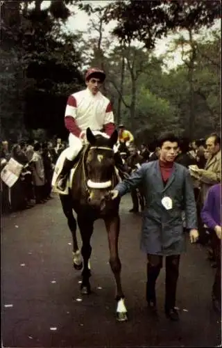 Ak Pferderennsport, Dezember 1967, Postillon, Jockey, Jean Claude Destaint