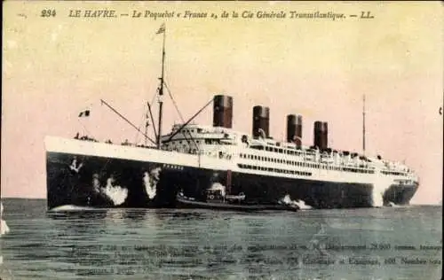 Ak Le Havre, Liner France, CGT French Line, Transatlantic