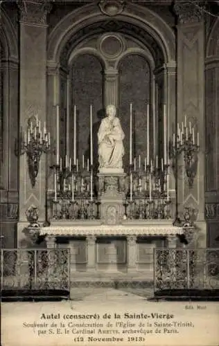 Ak Paris IX, Altar der Heiligen Jungfrau