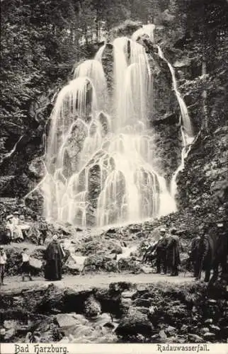 Ak Bad Harzburg am Harz, Radau-Wasserfall