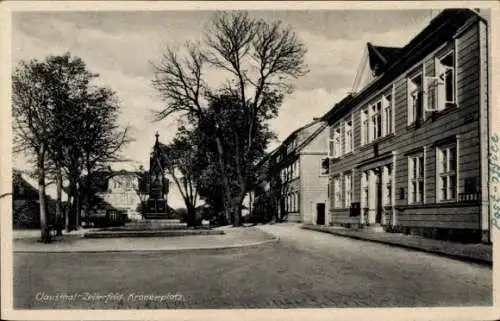 Ak Clausthal Zellerfeld im Oberharz, Kronenplatz