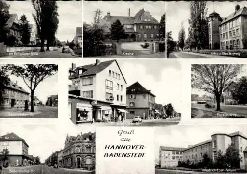 Ak Badenstedt Hannover, Schule Diesterweg, Kirche, Kapellenweg, Friedrich-Ebert-Schule