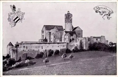 Ak Ronneburg in Hessen, Burg, Wappen