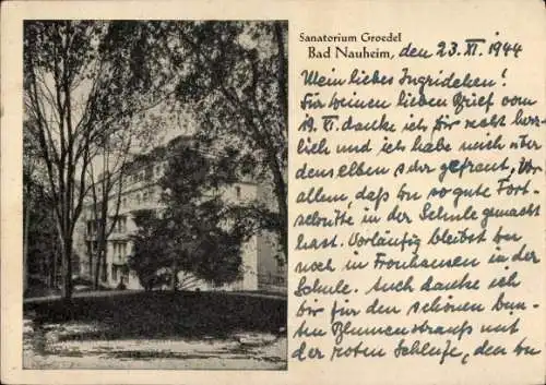 Ak Bad Nauheim in Hessen, Sanatorium Groedel