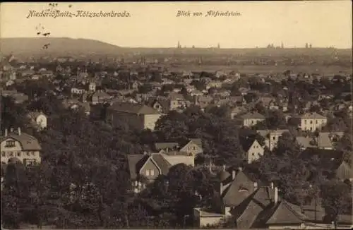 Ak Niederlößnitz Kötzschenbroda Radebeul in Sachsen, Blick von Altfriedstein