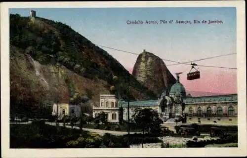 Ak Rio de Janeiro Brasilien, Caminho Aéreo do Pão de Açúcar, Seilbahn