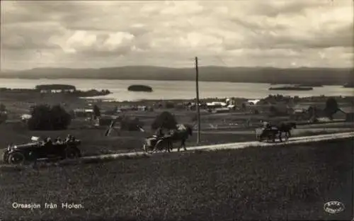 Ak Dalarna Schweden, Orsasjön fran Holen