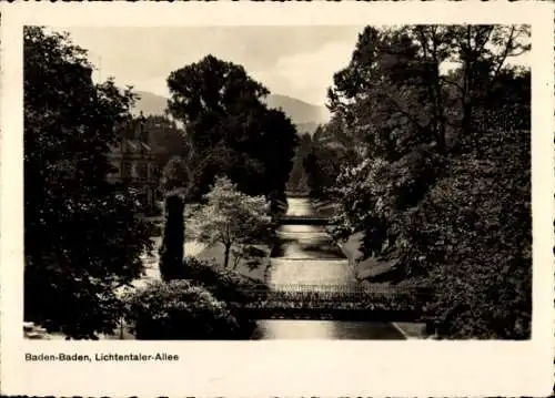 Ak Baden Baden am Schwarzwald, Lichtentaler Allee