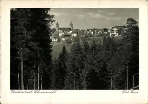 Ak Freudenstadt Schwarzwald, Sicht vom Wald auf die Stadt