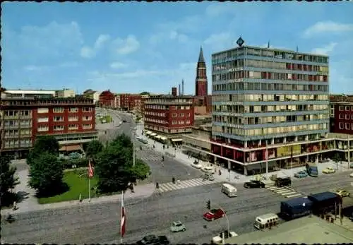 Ak Kiel, Holstenplatz, Hochhaus, Kirche