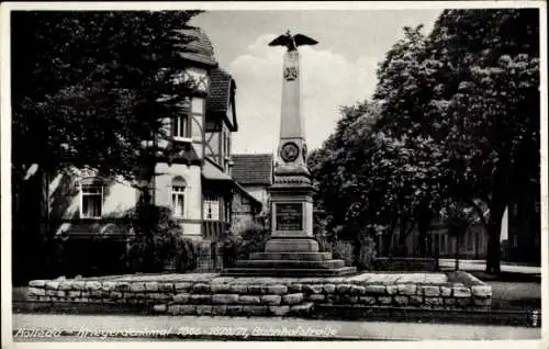 Ak Kölleda in Thüringen, Kriegerdenkmal 1866-1870/71, Bahnhofstraße