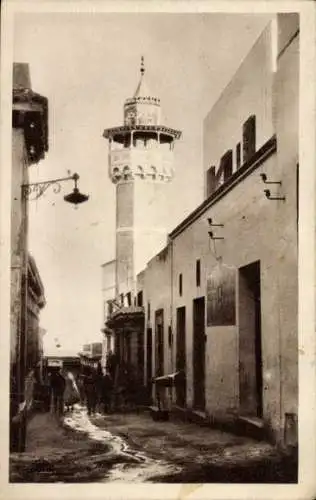 Ak Tunis Tunesien, Rue Sidi Ben Ziad, Minaret