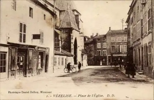 Ak Vezelise Meurthe et Moselle, Place de l'Eglise