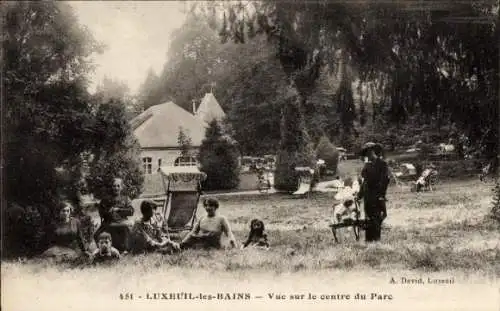 Ak Luxeuil les Bains Haute Saône, Zentrum des Parks