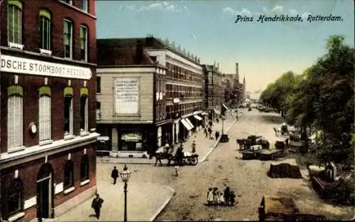 Ak Rotterdam Südholland Niederlande, Prins Hendrikkade