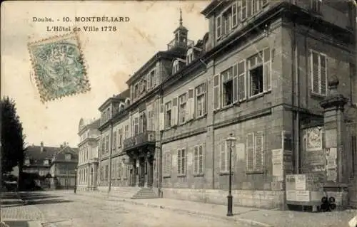 Ak Montbéliard Doubs, Rathaus, 1778