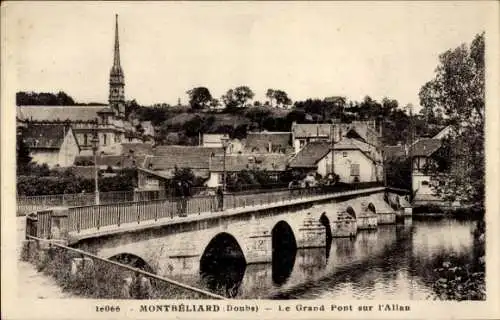 Ak Montbéliard Doubs, Grand Pont sur l'Allau