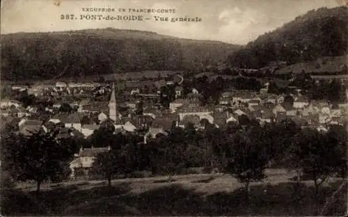 Ak Pont de Roide Doubs, Panorama