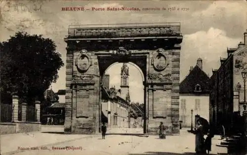 Ak Beaune Côte d'Or, Porte Saint Nicolas, construite de 1755 à 1770