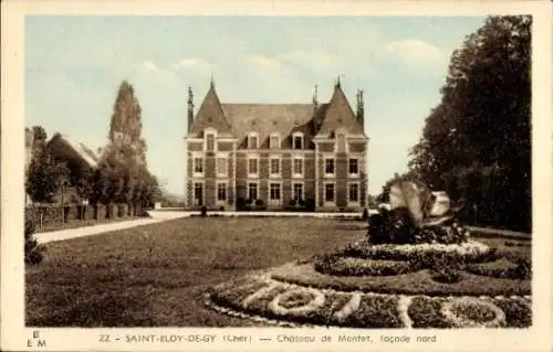 Ak Saint Éloy de Gy Cher, Chateau de Montet, facade nord