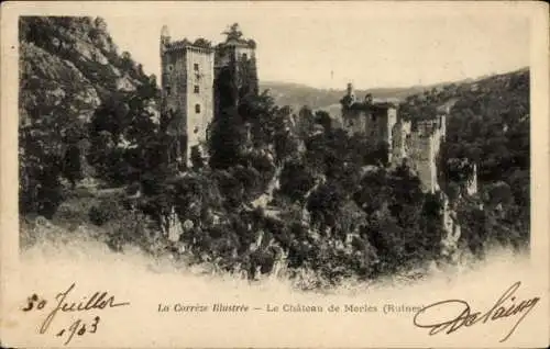 Ak Corrèze, Le Chateau de Merles, Ruines