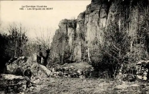 Ak Bort Les Orgues Corrèze Frankreich, Felsen