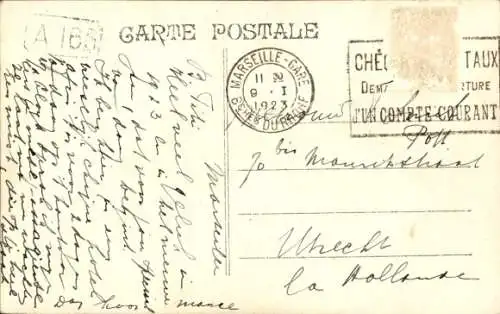 Ak Marseille Bouches du Rhône, vue Generale du Vieux-Port