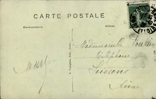 Ak Tours Indre et Loire, vue generale vers la Gare