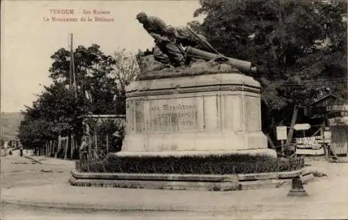 Ak Verdun Lothringen Meuse, Monument aux Défenseurs, Kriegerdenkmal