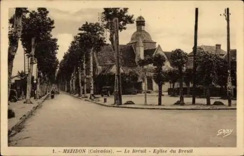 Ak Mézidon Calvados, Le Breuil, Eglise du Breuil