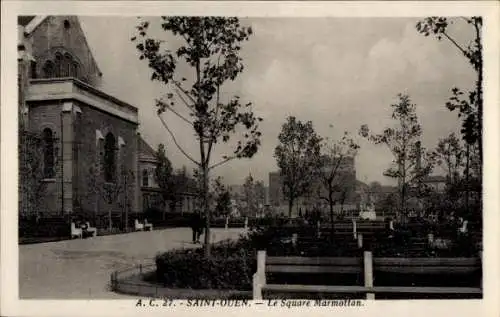 Ak Saint Ouen Seine Saint Denis, Le Square Marmottan