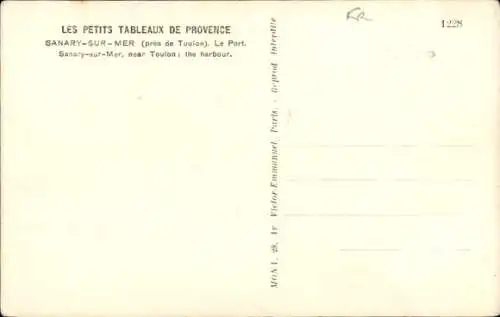Ak Sanary sur Mer Var, Hafen