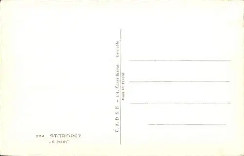 Ak Saint Tropez Var, Hafen