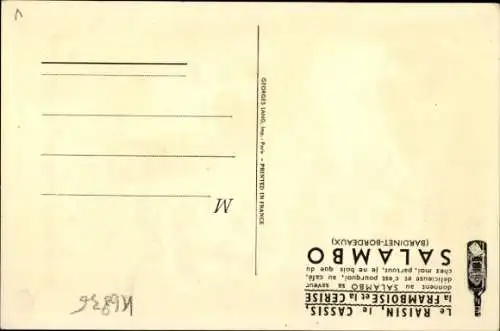 Ak Reklame, Salambo, Bardinet-Bordeaux