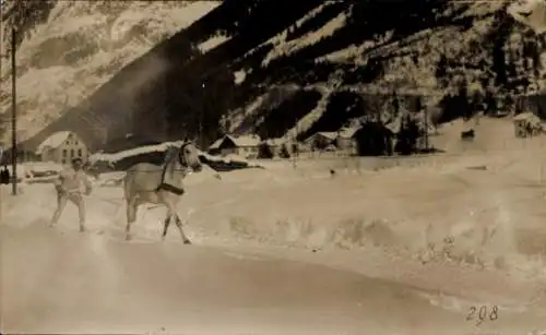 Foto Ak Chamonix Mont Blanc Haute Savoie, Teilansicht, Winter