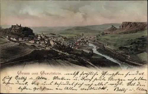 Ak Gerolstein in der Eifel, Gesamtansicht