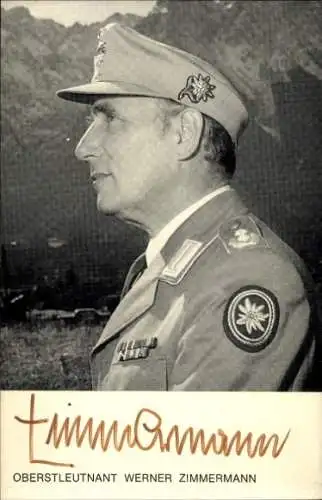 Ak Schauspieler und Sänger Werner Zimmermann, Portrait, Autogramm