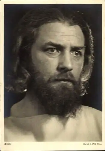 Ak Schauspieler Alois Lang, Rolle Jesus