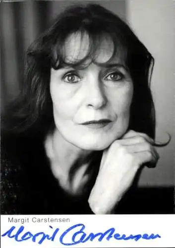 Ak Schauspielerin Margit Carstensen, Portrait, Autogramm