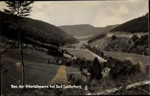 Foto Ak Bad Lauterberg im Harz, Odertal, Bau der Odertalsperre