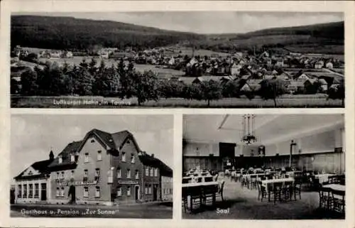 Ak Hahn Taunusstein Hessen, Gasthaus und Pension Zur Sonne, Saal