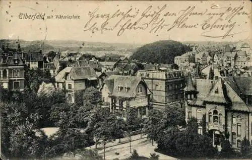 Ak Elberfeld Wuppertal, Panorama, Viktoriaplatz