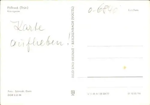 Ak Pößneck in Thüringen, Krautgasse