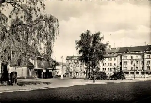 Ak Gera in Thüringen, Südbahnhof am Sachsenplatz