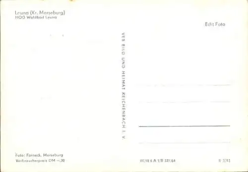 Ak Leuna an der Saale, Gaststätte, HOG Waldbad Leuna