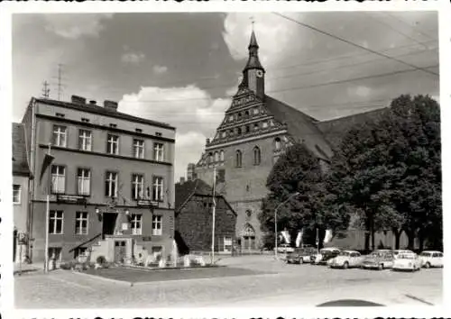 Foto Ak Bad Wilsnack in der Prignitz, Marktplatz, Rathaus