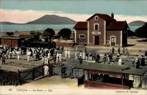 Ak Tindja Ferryville Algerien, Bahnhof