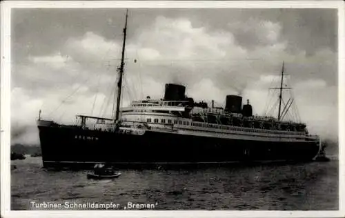 Ak Turbinen-Schnelldampfer Bremen, Norddeutscher Lloyd Bremen NDL