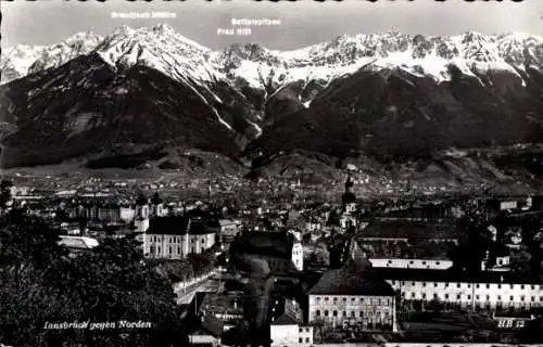 Ak Innsbruck in Tirol, Brandjoch, Sattelspitzen, Frau Mitt, Blick gegen Norden